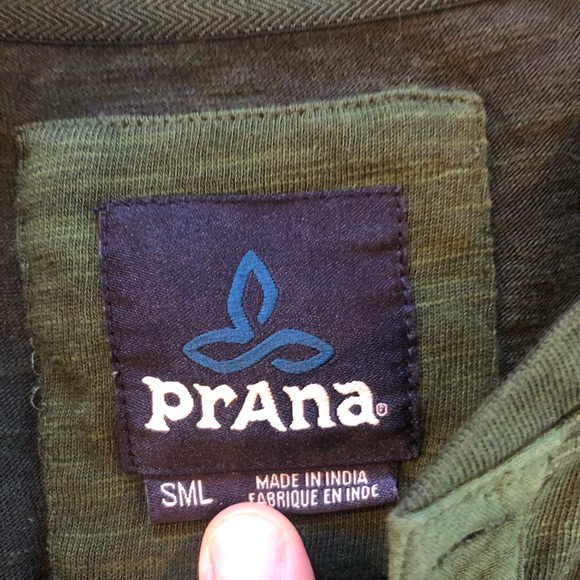 Prana Forest Green Organic Cotton Long Sleeve Henley - Picture 5 of 7